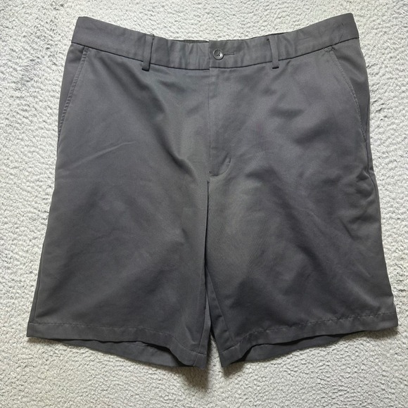 Greg Norman Other - Greg Norman Tasso Elba Mens 36 Gray Golf Shorts Shark Logo Performance Polyester